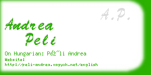 andrea peli business card